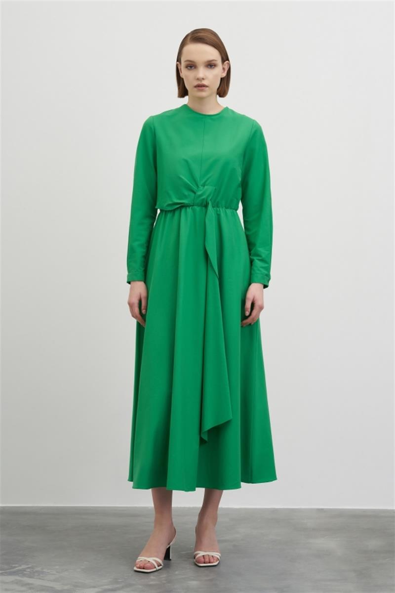 MIORI COLORE COTTON DRESS GREEN