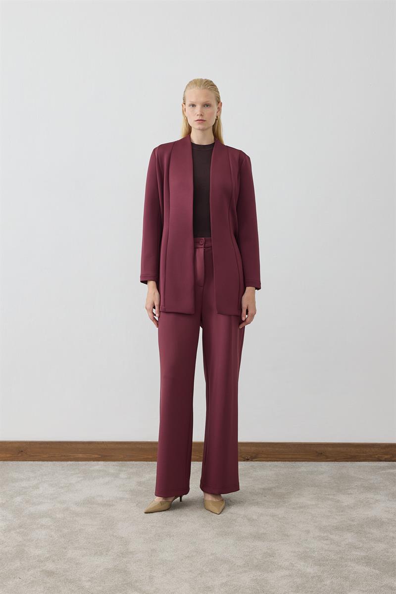MIORI EVORA SCUBA PANTS SET BURGUNDY