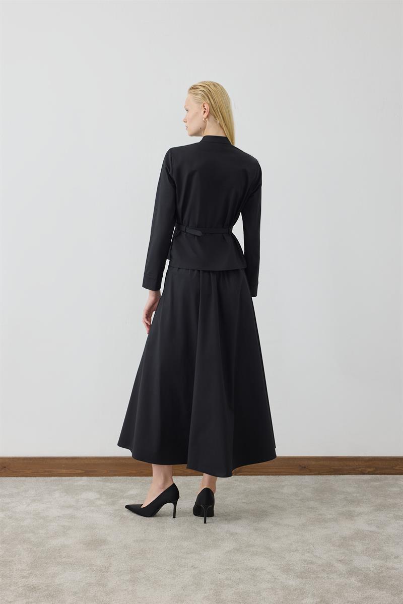 MIORI FLOREN SKIRT SET BLACK