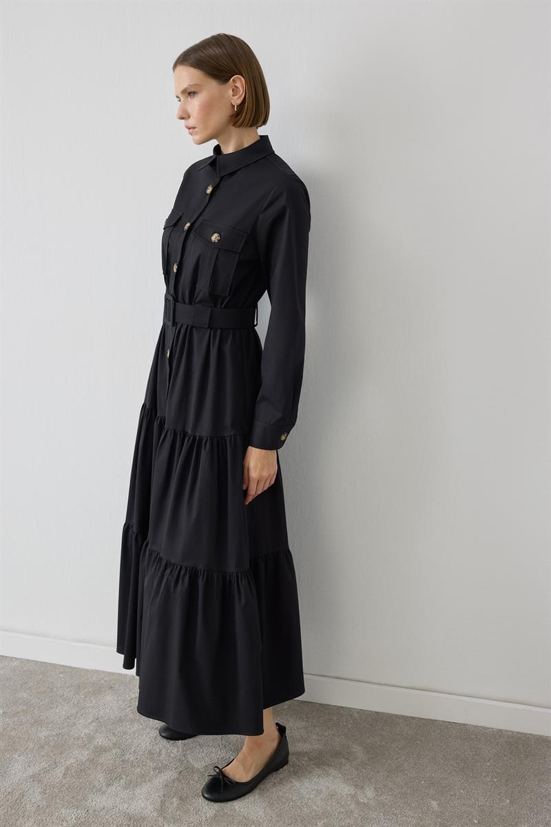 MİORİ GALİER ELBİSE SİYAH