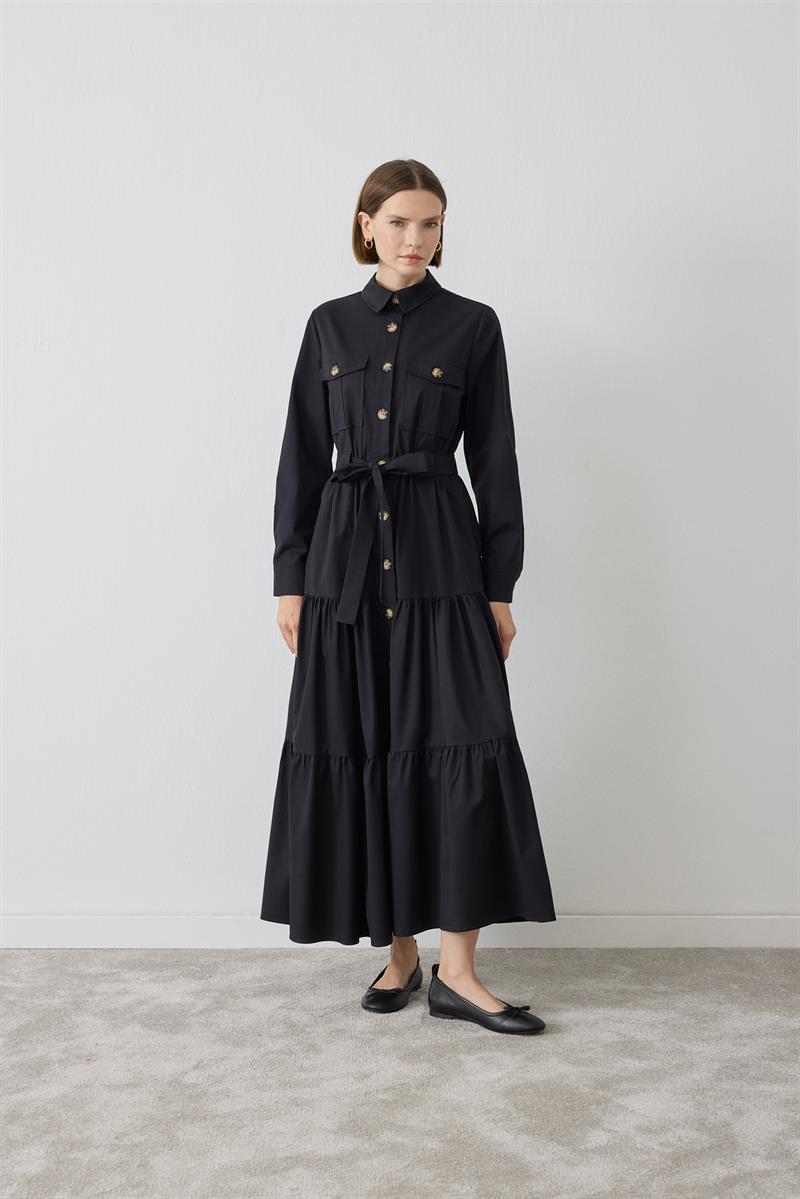 MİORİ GALİER ELBİSE SİYAH