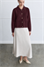 MIORI GRESA VISCOSE KNITWEAR CARDIGAN BURGUNDY