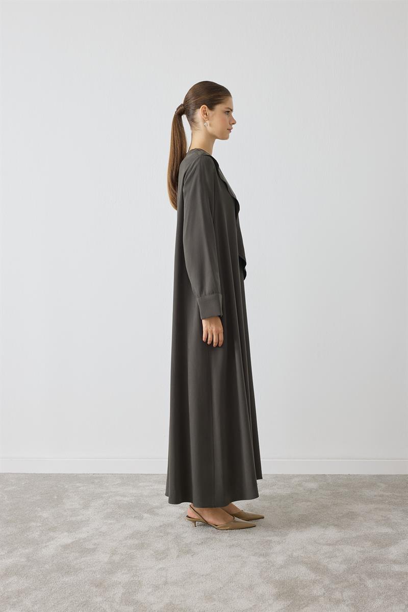 MIORI JAVE WASHED MODAL DRESS KHAKI