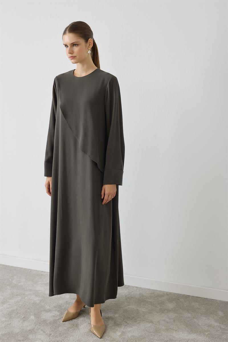 MIORI JAVE WASHED MODAL DRESS KHAKI