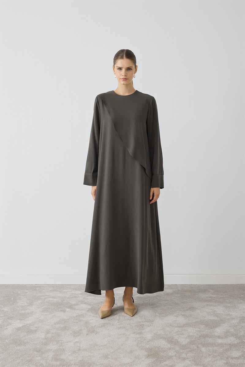 MIORI JAVE WASHED MODAL DRESS KHAKI