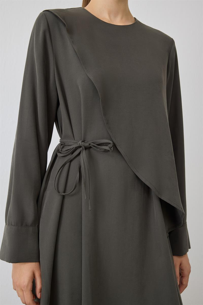 MIORI JAVE WASHED MODAL DRESS KHAKI