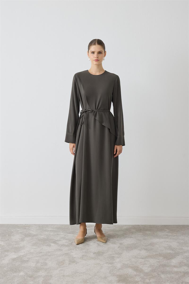 MIORI JAVE WASHED MODAL DRESS KHAKI