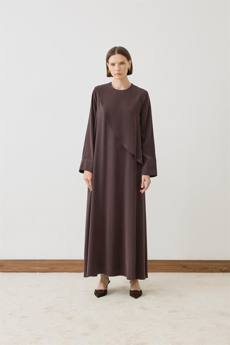 MIORI JAVE WASHED MODAL DRESS BROWN