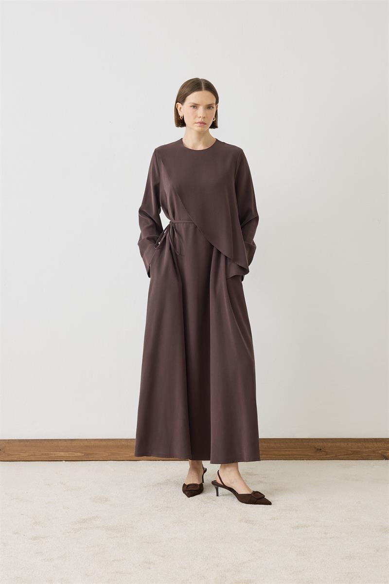 MIORI JAVE WASHED MODAL DRESS BROWN