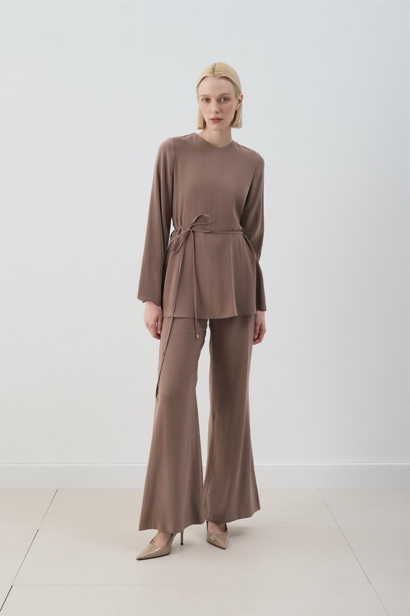 MİORİ JESSE TAŞLANMIŞ MODAL PANTOLONLU TAKIM ETUP