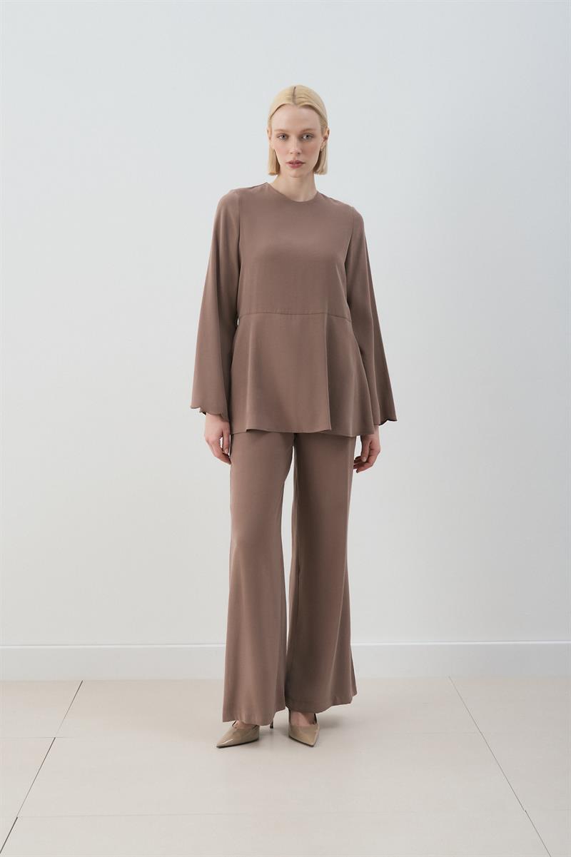 MİORİ JESSE TAŞLANMIŞ MODAL PANTOLONLU TAKIM ETUP