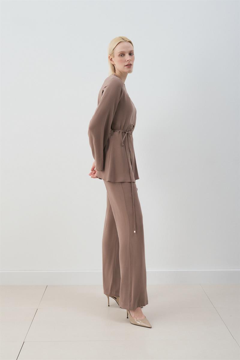 MİORİ JESSE TAŞLANMIŞ MODAL PANTOLONLU TAKIM ETUP