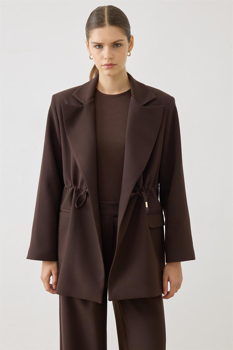 MIORI LEOVE JACKET PANTS SET BROWN