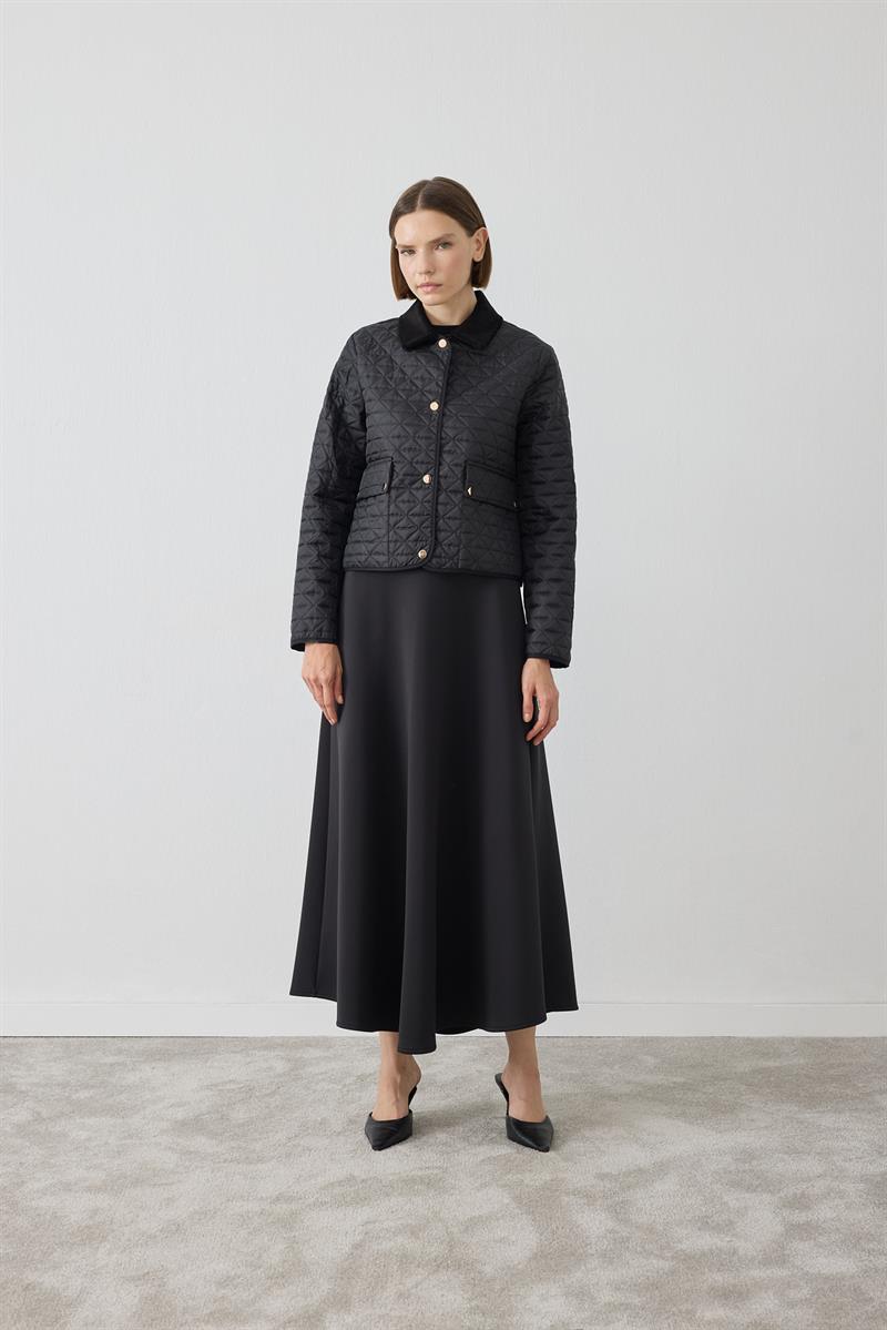 MİORİ LUMA KAPİTONE CEKETLİ SCUBA TAKIM SİYAH