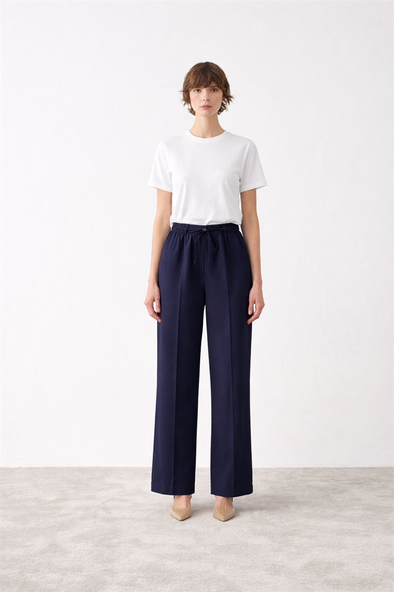 MİORİ LUNAR ÇİMA DETAYLI SCUBA PANTOLAN LACİVERT