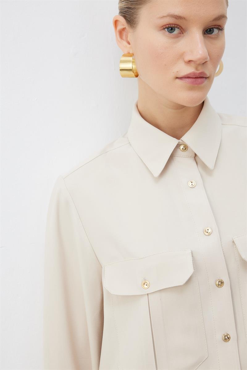 MİORİ MABELLA TENSEL ELBİSE BEJ