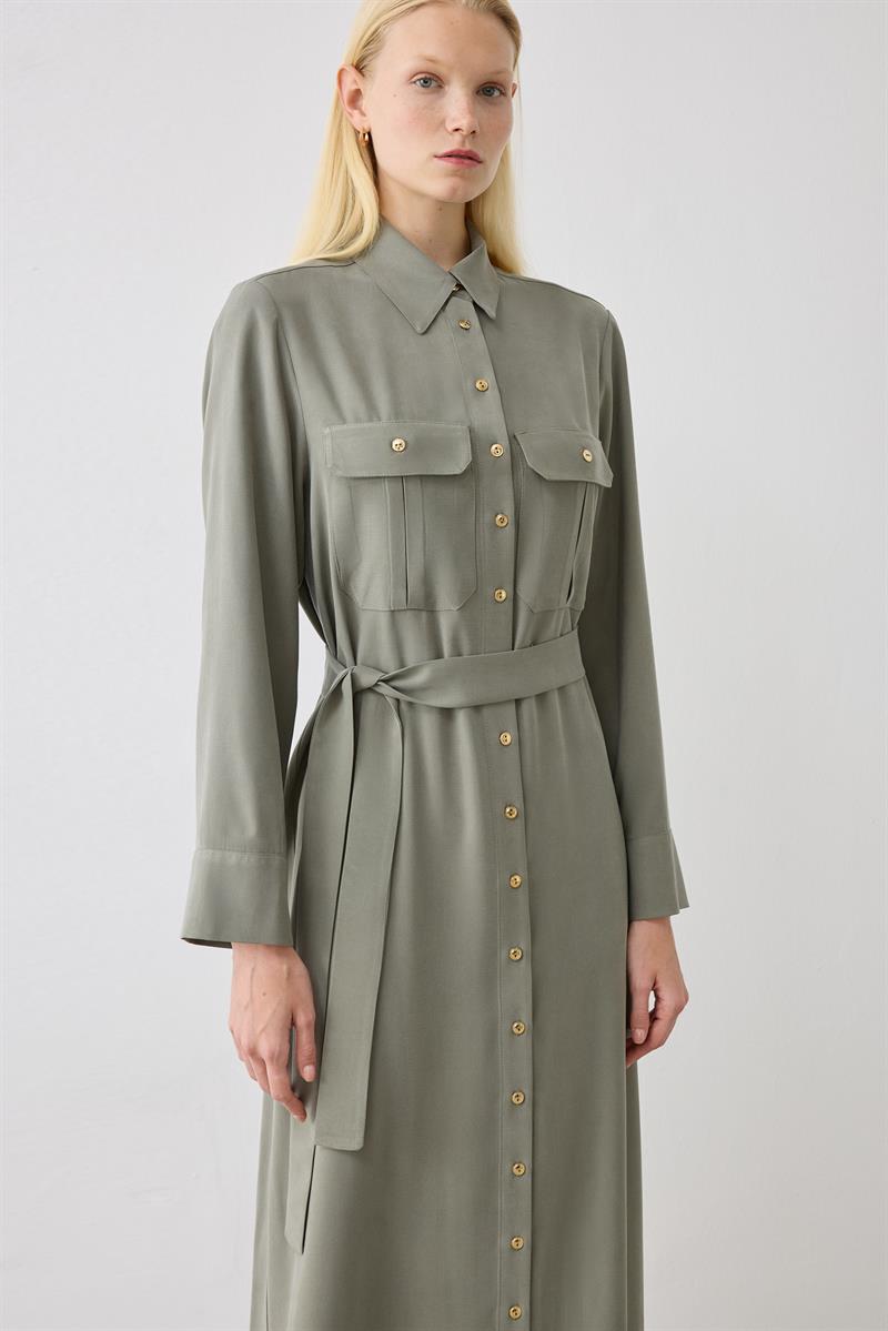 MIORI MABELLA TENCEL DRESS MINT