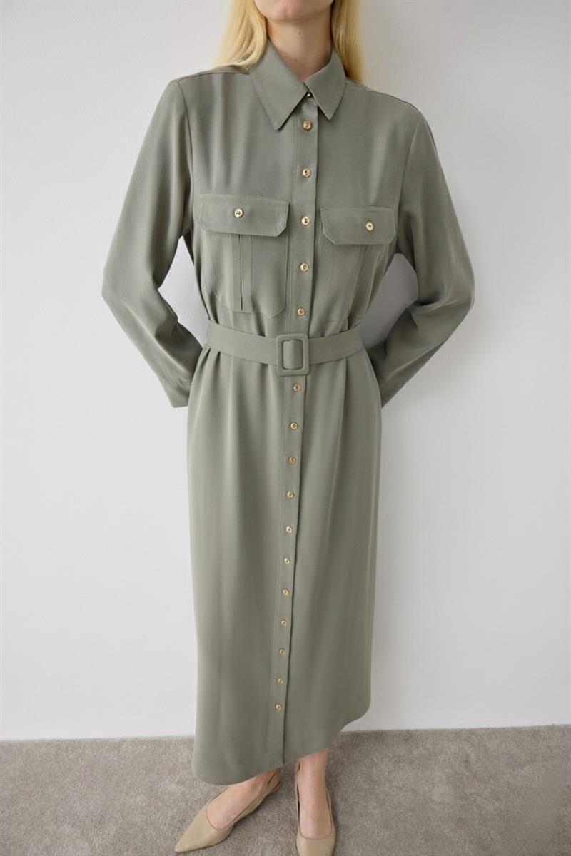 MIORI MABELLA TENCEL DRESS MINT