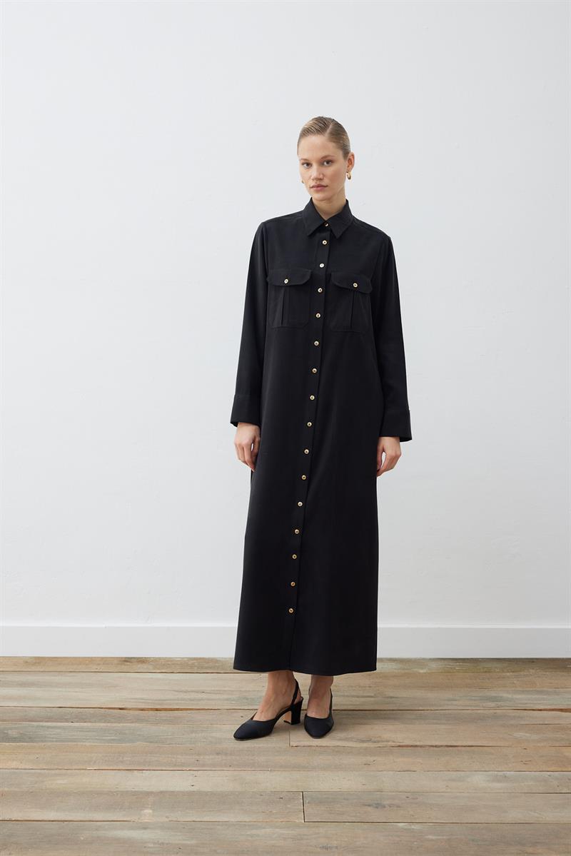MIORI MABELLA TENCEL DRESS BLACK