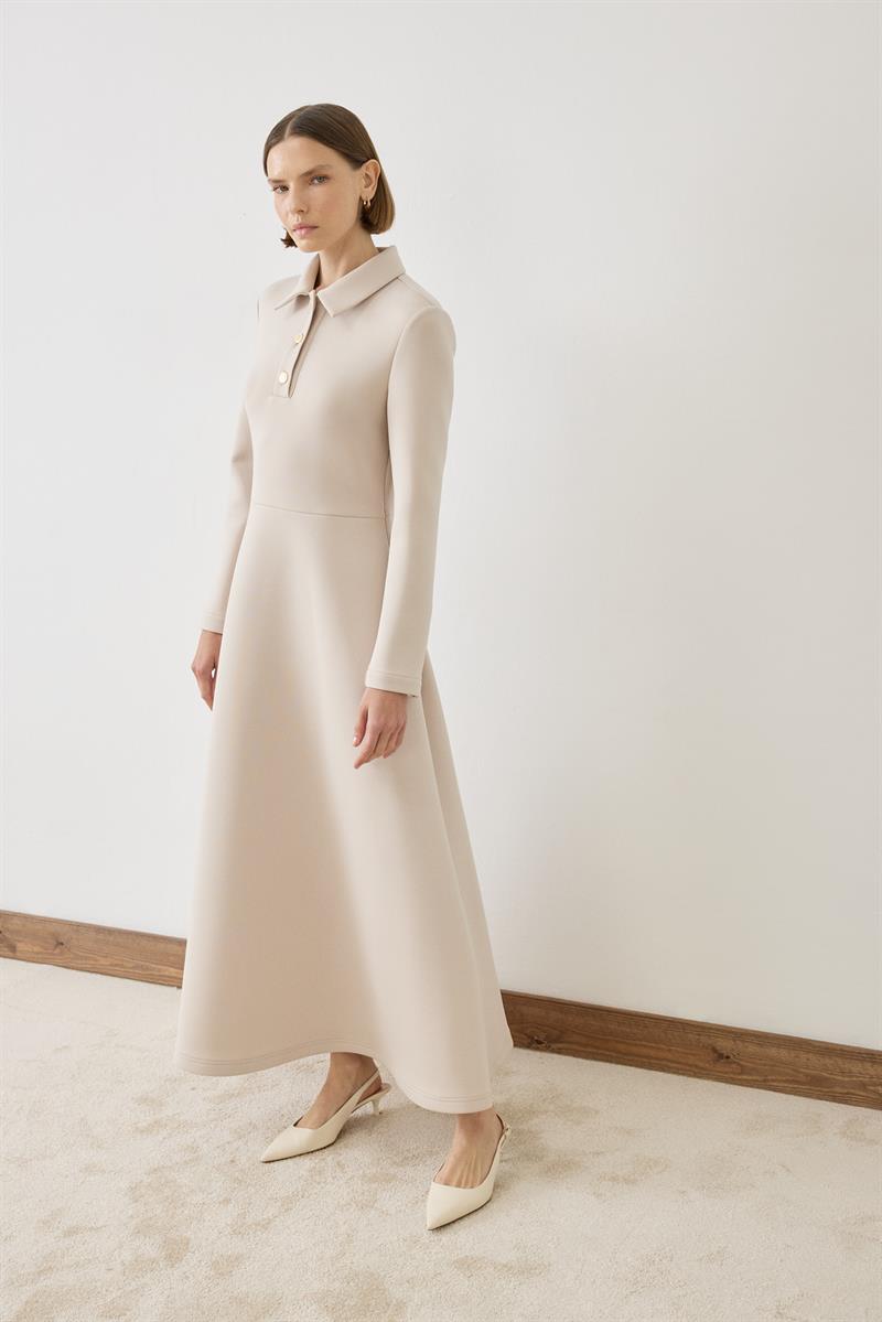 MIORI MAJE SCUBA DRESS STONE