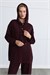 MIORI OLISE KAPISONLU MODAL SET BURGUNDY