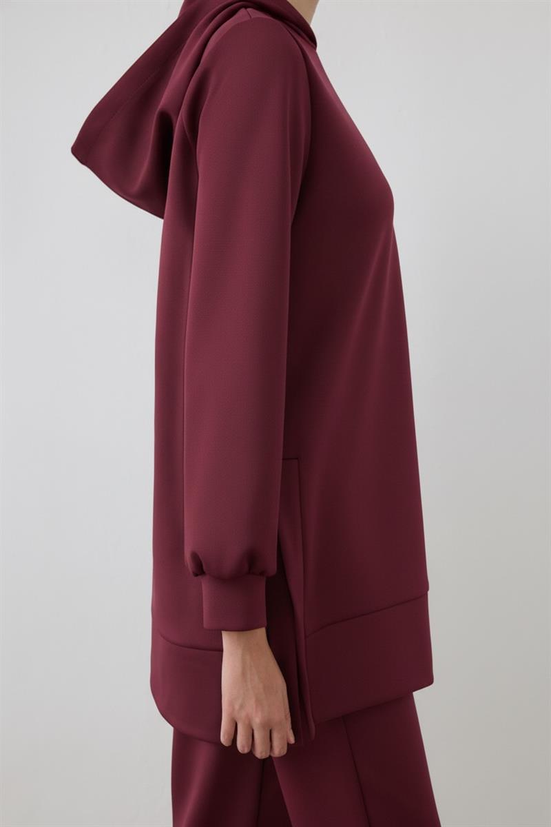 MİORİ REST PANTOLONLU SCUBA TAKIM BORDO