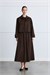 MIORI RUEN COTTON GABARDINE SKIRT SET BROWN