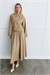 MIORI RUEN COTTON GABARDINE SKIRT SET DARK BEIGE