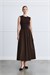 MIORI RUEN COTTON GABARDINE SKIRT SET BROWN