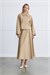 MIORI RUEN COTTON GABARDINE SKIRT SET DARK BEIGE
