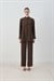MİORİ SİENA BRİT DÜĞMELİ PANTOLONLU TAKIM ACI KAHVE