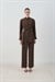 MİORİ SİENA BRİT DÜĞMELİ PANTOLONLU TAKIM ACI KAHVE