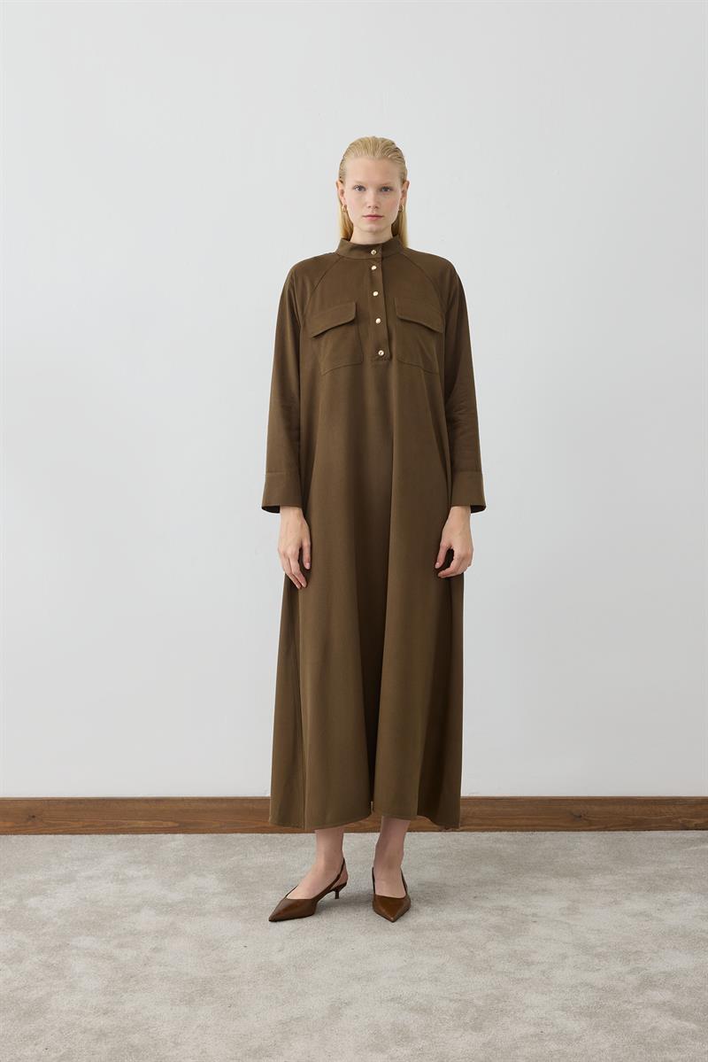 MIORI SILVA TENCEL DRESS KHAKI