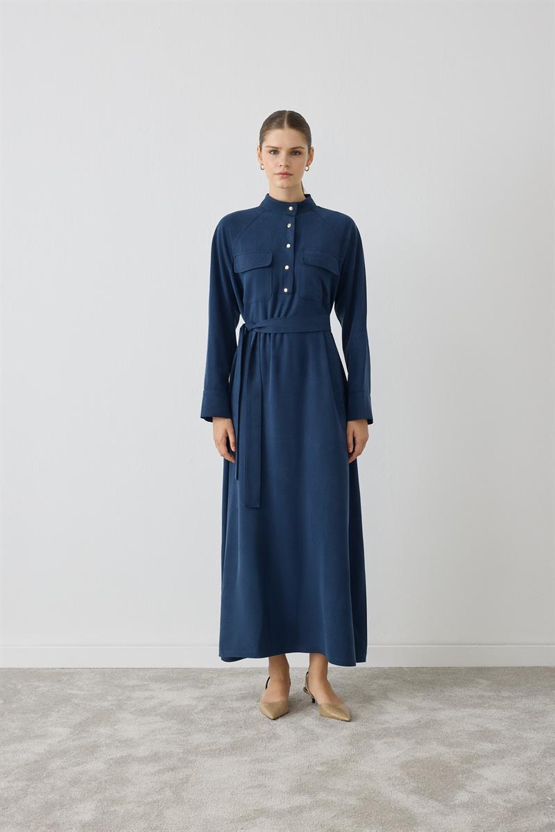 MIORI SILVA TENCEL DRESS INDIGO