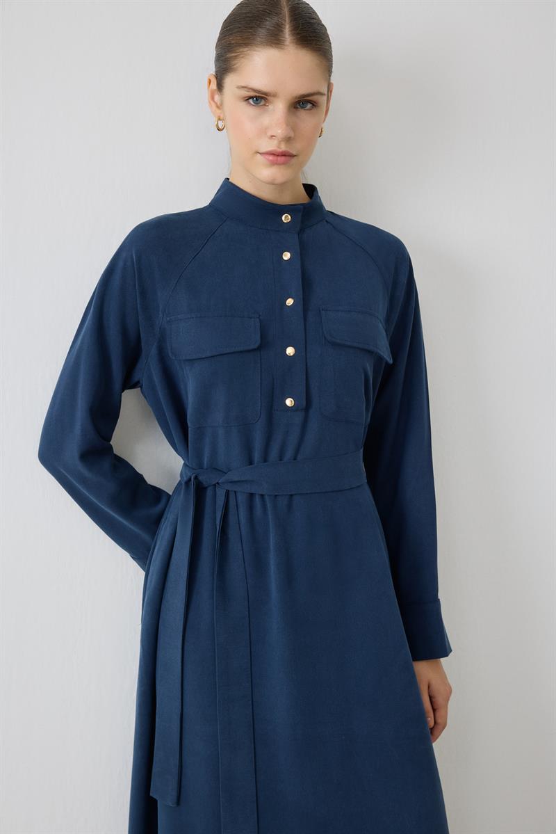 MIORI SILVA TENCEL DRESS INDIGO