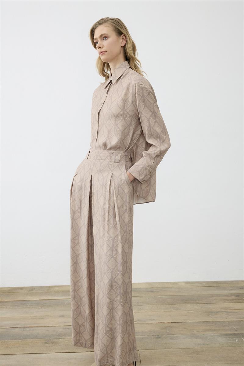 MIORI TORINO RAYON VISCOSE PANTS SET MINK