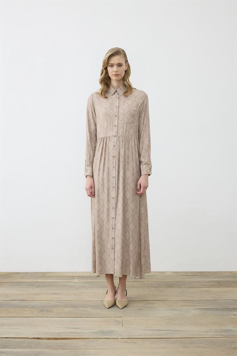 MIORI TORINO RAYON VISCOSE DRESS MINK