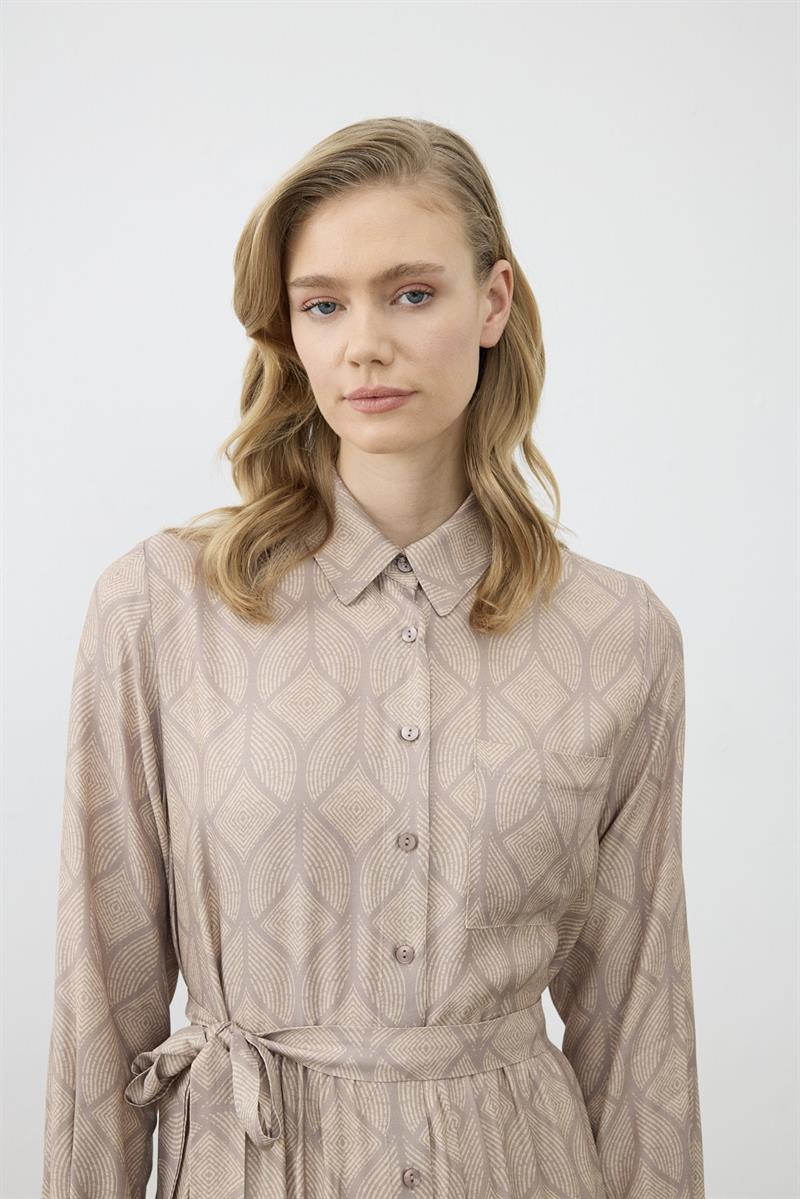 MIORI TORINO RAYON VISCOSE DRESS MINK