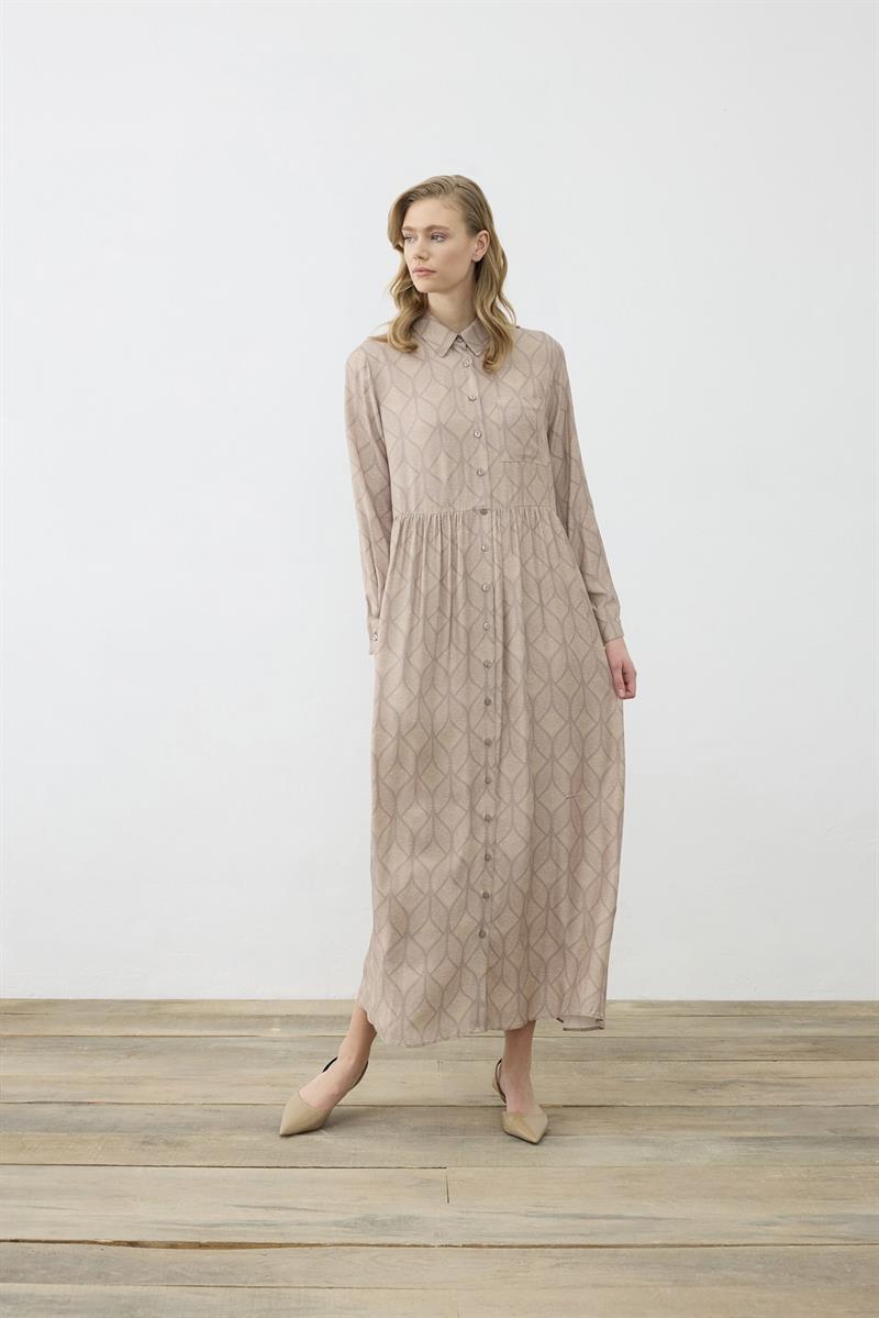 MIORI TORINO RAYON VISCOSE DRESS MINK