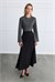 MIORI VESA BELT DETAILED DRESS BLACK-ANTHRACITE