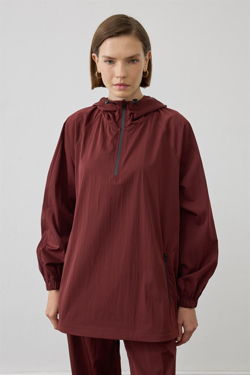 MOVE SPOR YAĞMURLUK SWEATSHİRT BORDO