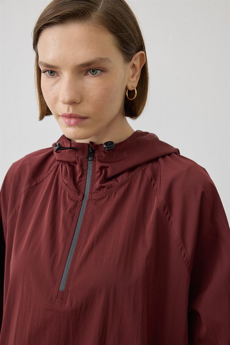 MOVE SPOR YAĞMURLUK SWEATSHİRT BORDO