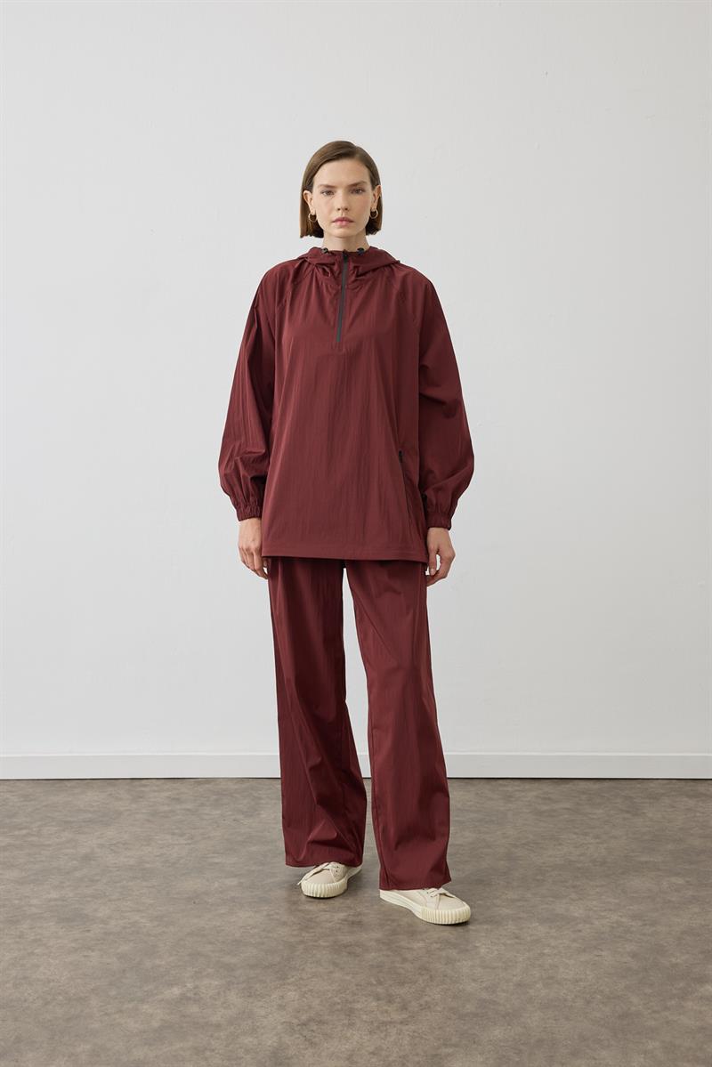 MOVE SPOR YAĞMURLUK SWEATSHİRT BORDO