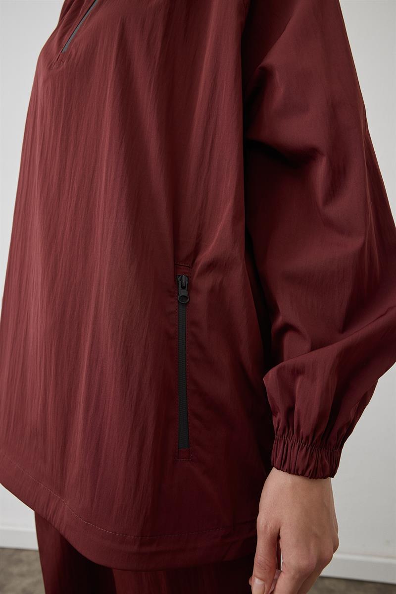 MOVE SPOR YAĞMURLUK SWEATSHİRT BORDO