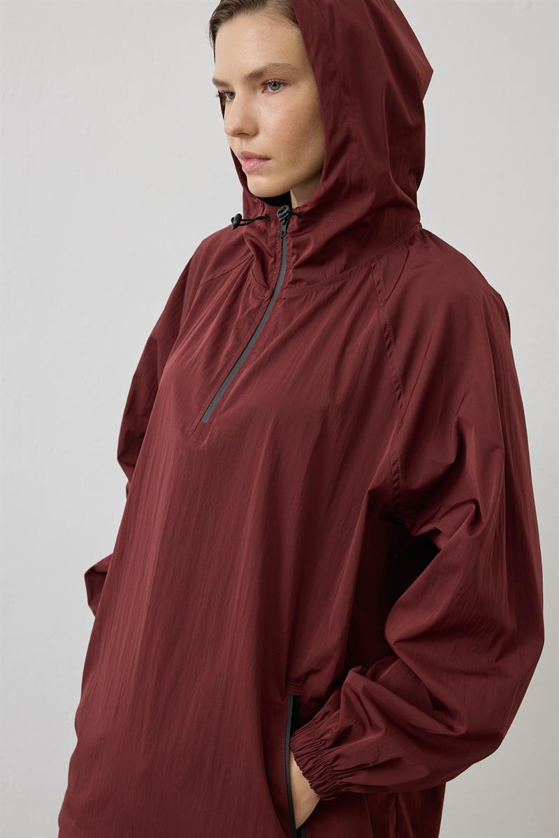 MOVE SPOR YAĞMURLUK SWEATSHİRT BORDO