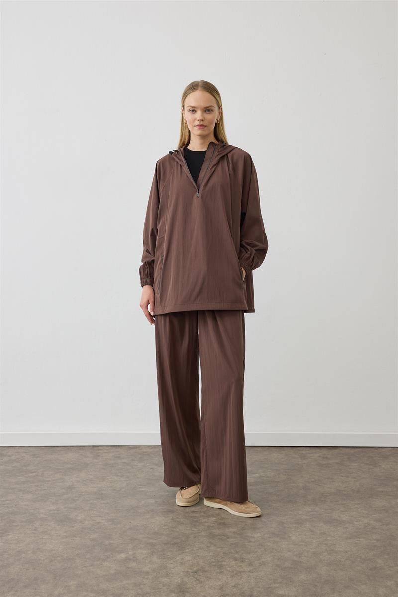 MOVE SPOR YAĞMURLUK SWEATSHİRT KAHVE