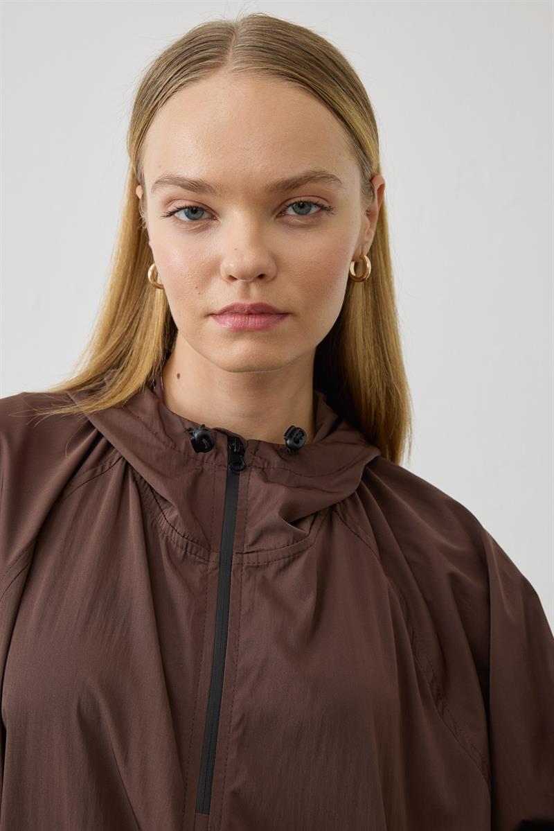 MOVE SPOR YAĞMURLUK SWEATSHİRT KAHVE