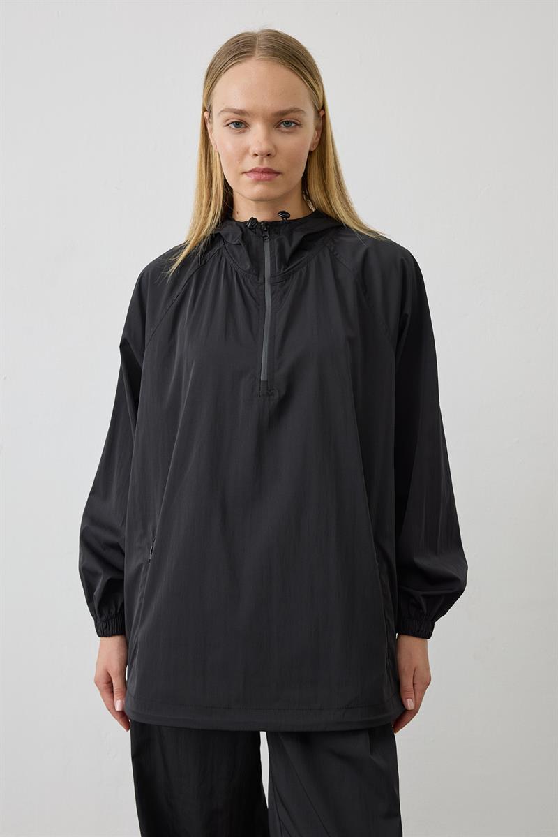 MOVE SPOR YAĞMURLUK SWEATSHİRT SİYAH