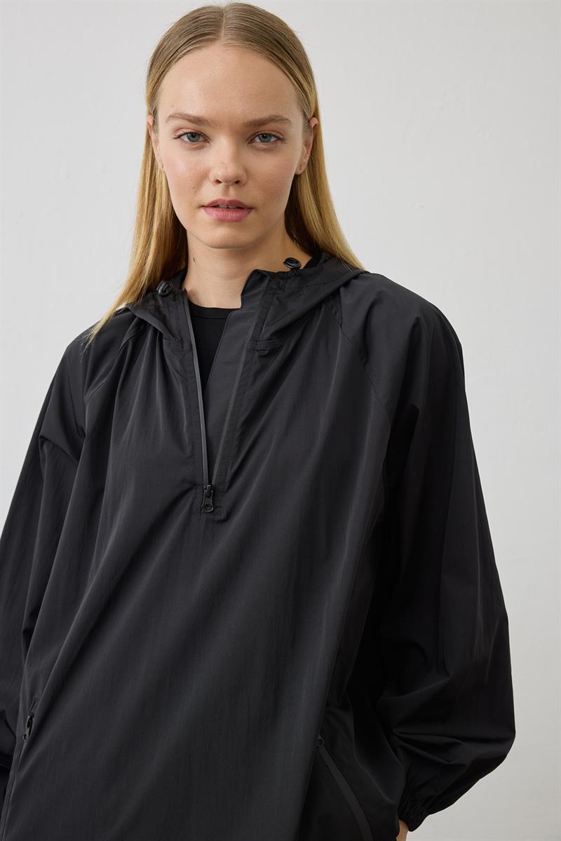 MOVE SPOR YAĞMURLUK SWEATSHİRT SİYAH