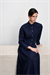 NATURAL %100 KETEN ETEKLİ TAKIM LACİVERT